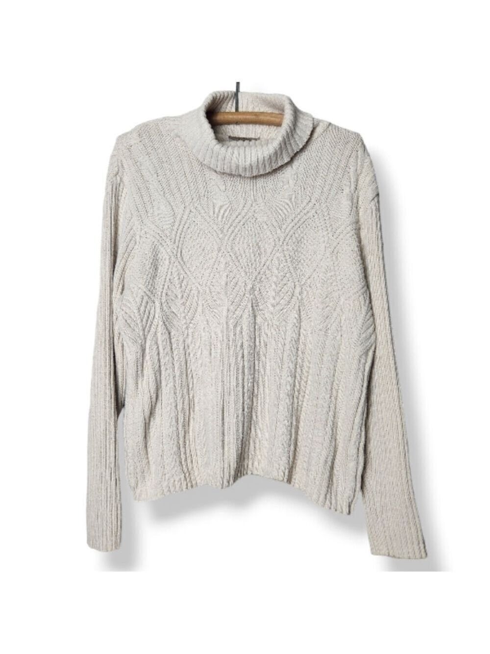 Vintage Special Request by Parkhurst Knit Cable Knit Turtleneck Sweater